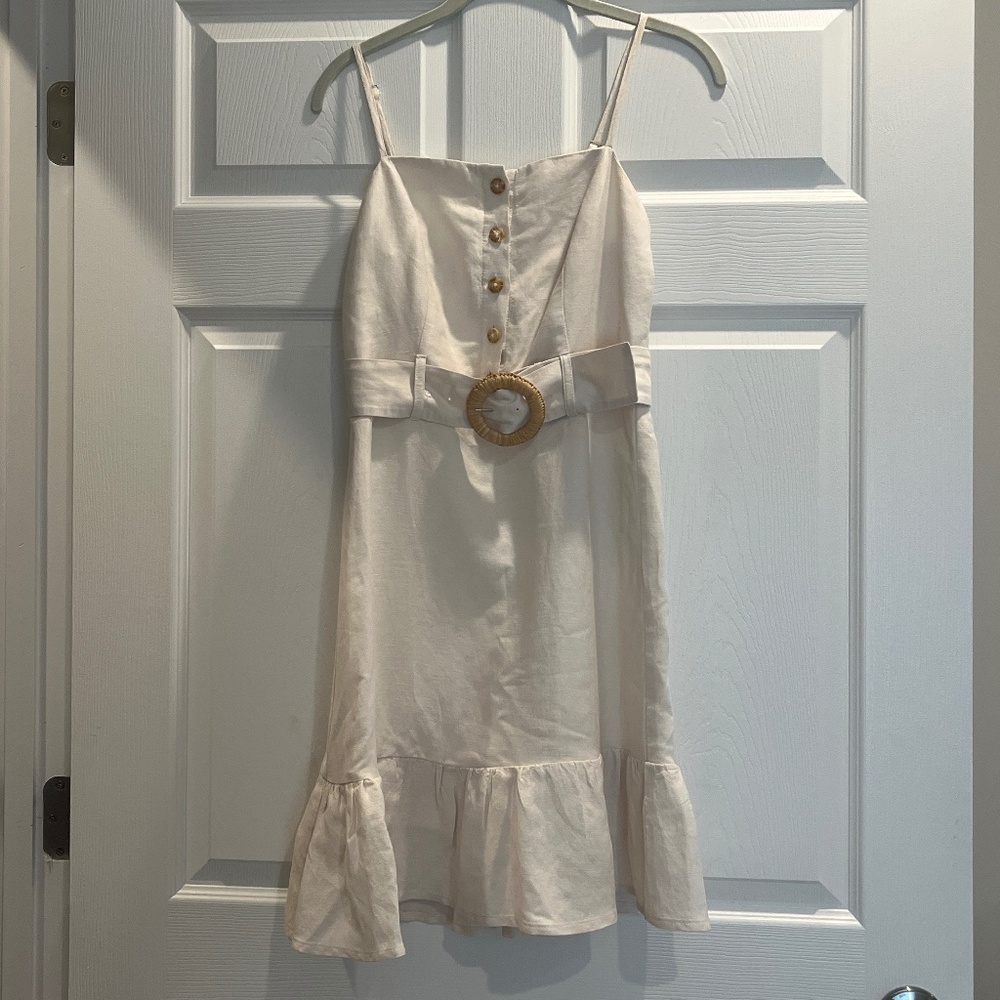 Rails cream belted dress